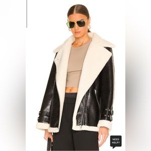 Cian Moto Jacket in Black & Beige
L'Academie